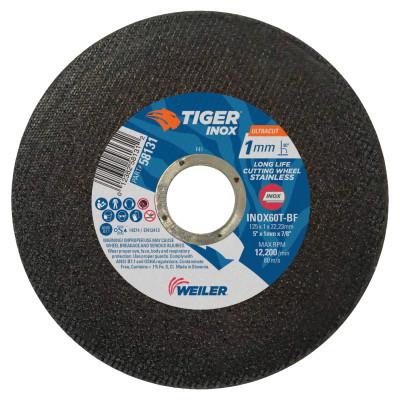 Weiler® Aluminum Combo Wheels, 9 in Dia., 5/8 in Arbor, Type 27, 24 Grit, Alum. Oxide, 58234