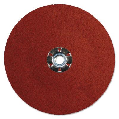 Weiler® Tiger Ceramic Resin Fiber Discs, 7 in Dia, 5/8 Arbor, 24 Grit, Ceramic, 69894