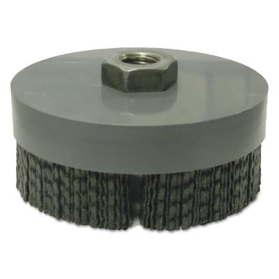 Weiler® Nylox Cup Brushes, 4 in Dia., 5/8 in - 11 Arbor, 0.049 in x 0.098 in Nylox Wire, 86160