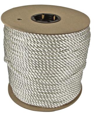 Orion Ropeworks Twisted Nylon Ropes, 1/4 in x 1,200 ft, Nylon, White, 530080-01200