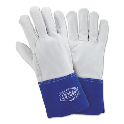 West Chester Ironcat Premium Grain Goatskin TIG Welding Gloves, Medium, White, 12 pair, 6142/M