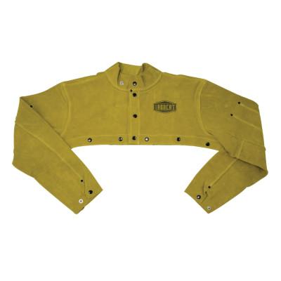 Protective Industrial Products, Inc. Ironcat® 7001 Split Cowhide Leather Welding Bib, 30 in W x 24 in L, Cotton Strap/Snaps, Size 20 in, Golden Yellow, 7001/20