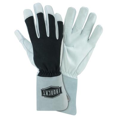 West Chester Nomex Tig Gloves, Nomex; Goat Leather; Kevlar Thread, X-Large, Black;White;Gray, 9073/XL