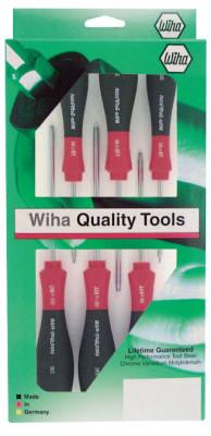 Wiha?? Tools SoftFinish Screwdriver Sets, Torx, 6 Piece, 36291