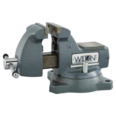 JPW Industries Mechanics Vise, 5 in Jaw, 3-3/4 in Throat, Swivel Base, 21400