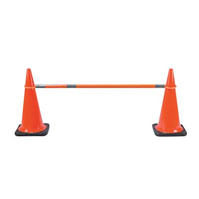 Cortina Safety Cone Bar, Retractable, 5' to 9', Hard Plastic, 3-3" Reflective, Orange, 03-824CB