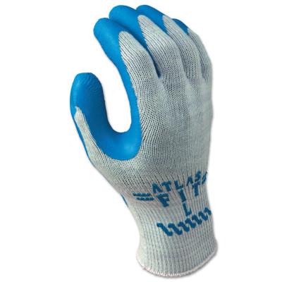 SHOWAÂ® Atlas Fit 300 Rubber-Coated Gloves, Medium, Blue/Gray, 300M-08