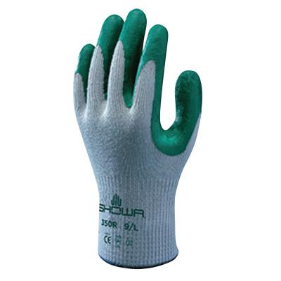 SHOWAÂ® Atlas Fit 350 Nitrile-Coated Gloves, Medium, Gray/Green, 350M-08