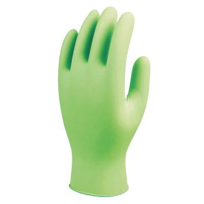 SHOWA® 9500PF Disposable Nitrile Gloves, Powder Free, 5 mil, X-Small, Fluorescent Green, 9500PFXS