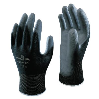 SHOWAÂ® Hi-Tech Polyurethane Coated Gloves, X-Large, Black/Gray, BO500B-XL
