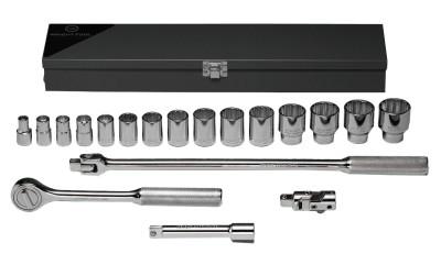 Wright Tool 19 Piece Standard Socket Sets, 1/2 in, 12 Point, 422