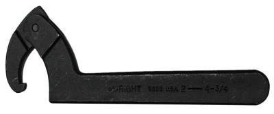 Wright Tool Adjustable Hook Spanner Wrenches, 4 3/4 in Opening, Hook, 11 3/8 in, 9632