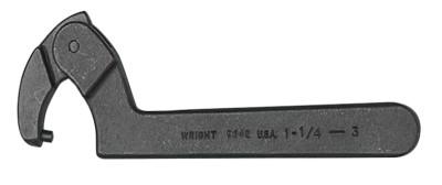 Wright Tool Adjustable Pin Spanner Wrenches, 3 in Opening, 3/16 in Pin, 8 1/8 in, 9642