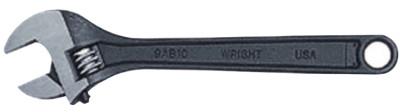 Wright Tool Adjustable Wrenches, 12 in Long, 1 1/2 in Opening, Black, 9AB12