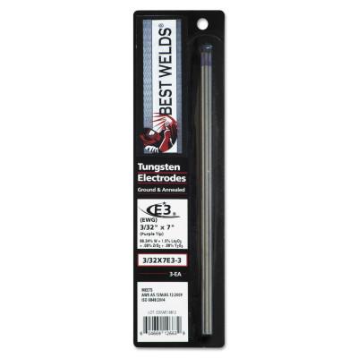 ORS Nasco Tungsten Electrode, E3, 7 in, Size 3/32, 3/PK, 3/32X7E3-3