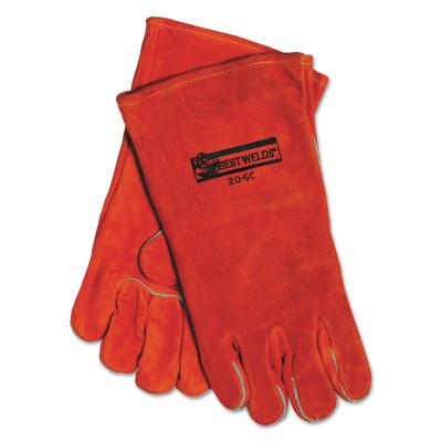 ORS Nasco Split Cowhide Welding Gloves, Split Cowhide, Large, Right Hand, Russet, 20GC