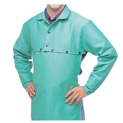 ORS Nasco FR Cotton Sateen Cape Sleeves, 14 in Long, Snaps Closure, X-Large, Visual Green, CA-650-XL-SNAPS