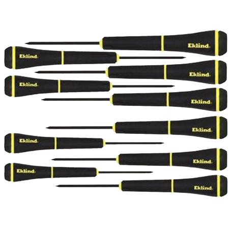 Eklind Tools Slotted 1-4mm Screwdriver Set - 10pc - AMMC