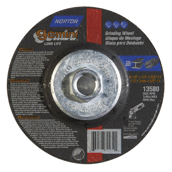 Norton Gemini Type 27 4-1/2" Cut-Off Wheels (Box of 10) - AMMC